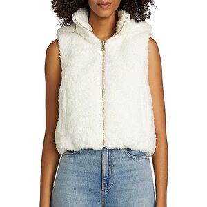 Nordstrom Kids Faux Shearling Zip-Up Hooded Vest